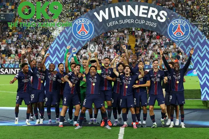 PSG gặp nhiều khó khăn để giành Siêu cúp châu Âu 2025 - Ảnh: @uefa
