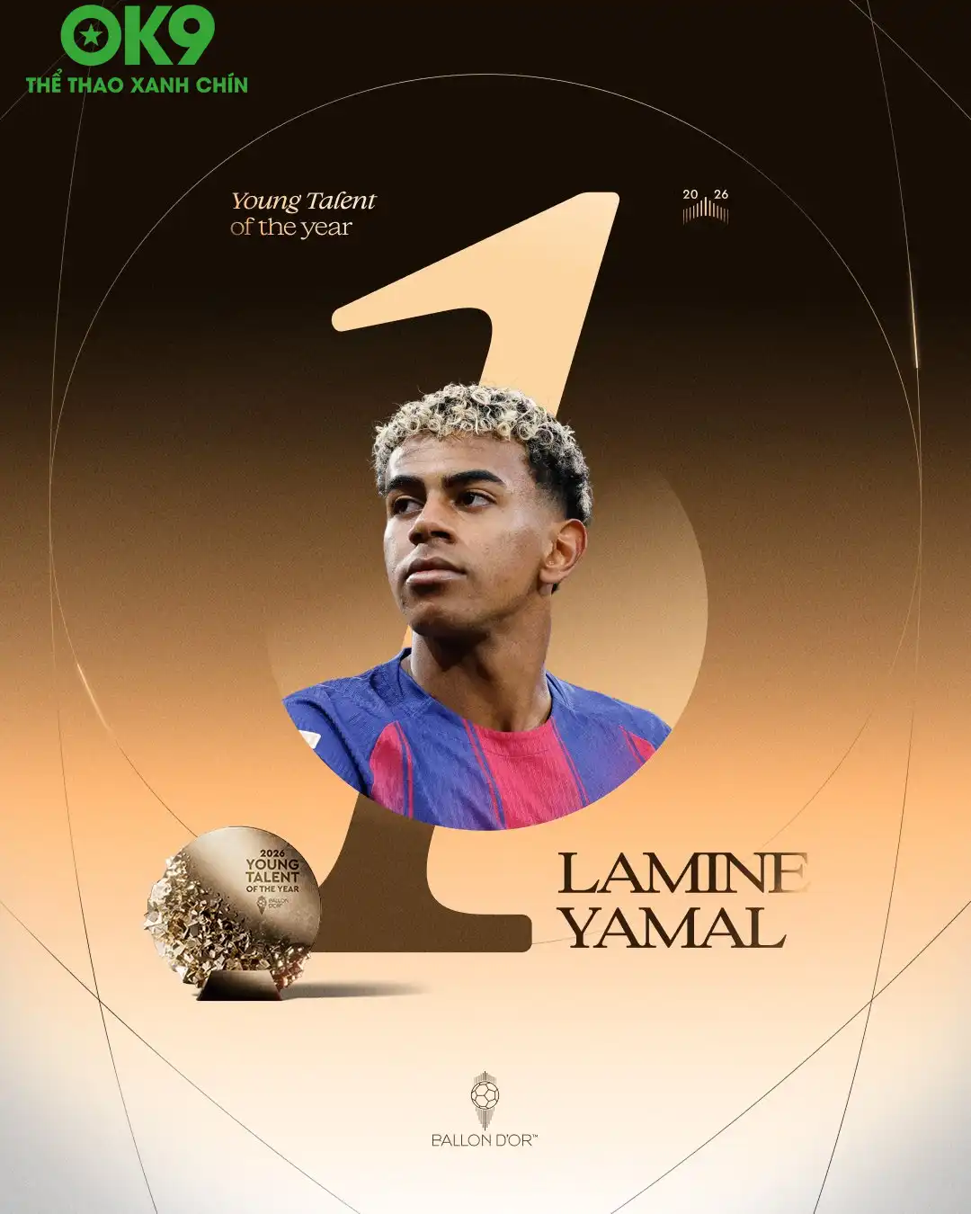 Lamine Yamal nhận giải Kopa